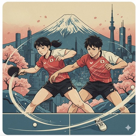 写真：WTTチャンピオンズフランクフルト＠ドイツは、日本男女アベック優勝！！！