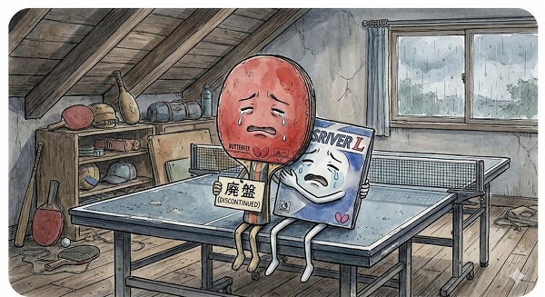 写真：卓球メーカー「バタフライ」　廃番製品発表！