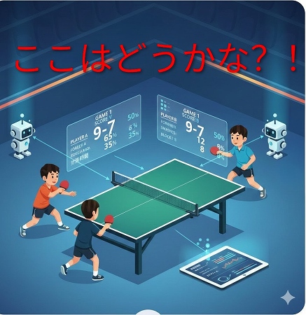 写真：卓球試合の勝利のカギは?